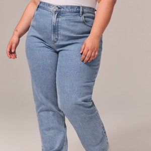 Abercrombie and Fitch Curve Love Ultra High Rise 90s Straight Jean